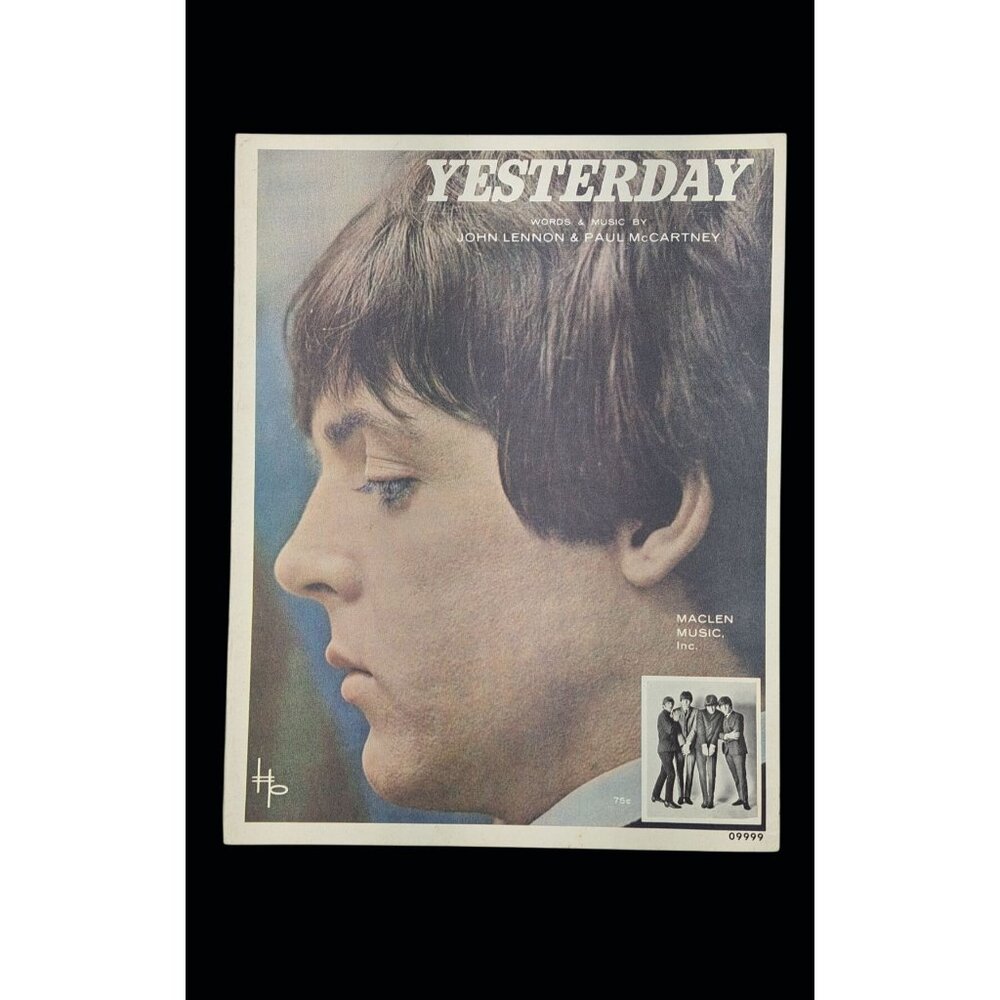 Vintage Sheet Music Yesterday Beatles John Lennon Paul McCartney 1965 Fab Four
